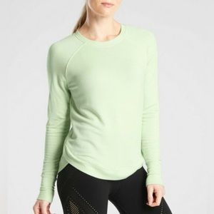 Athleta Mindset Sweatshirt Pale Lime Nirvana Size Small